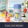 Elite Gourmet Snow Cone & Shaved Ice Maker, ESI2215P, Refreshing Slushies, Margaritas, Boba Drinks, Snow Cone & Holder and Ice Mold, Use Cubed & Bagged Ice, Stainless Steel Shaving Blade, Periwinkle(Periwinkle)