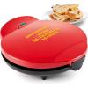 Elite Gourmet 11″ Cheesy Quesadilla Maker, 2-Position Locking Latch For Extra Stuffing, Easy-Slice 6-Wedge, Red(10.65″)