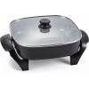 Elite Gourmet 12″ x 12″ x 3″ Ceralast™ PFAS Free Ceramic Electric Skillet, Dishwasher Safe, Xtra Deep Dish, Rapid Heat 1200W, Black(7.5Qt)