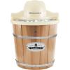 Elite Gourmet 4Qt Electric Ice Cream Maker EIM350 Delicious Homemade Ice Cream, Gelato, Sorbet, Frozen Yogurt, 4Qt Aluminum Freezing Cannister, Durable Plastic Ice Bucket, Powerful 50W, Periwinkle(Cream)