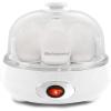 Elite Gourmet EGC007CBL# Rapid Egg Cooker, 7 Easy-To-Peel, Hard, Medium, Soft Boiled Eggs, Poacher, Omelet Maker, Auto Shut-Off, Alarm, 16-Recipe Booklet, BPA-Free, Cobalt(Classic White)