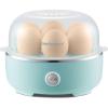 Elite Gourmet EGC1215B Easy Egg Cooker, Stainless-steel Heating Plate, Two-Tiered, 14-Egg Capacity, Soft, Medium, Hard-Boiled, Auto Shut-Off, Omelets, Poached Eggs, Measuring Cup, Piercing Pin, Black(Retro Mint)