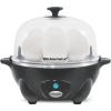 Elite Gourmet Easy Electric 7 Egg Capacity Cooker, Poacher, Omelet Maker, Scrambled, Soft, Medium, Hard Boiled with Auto Shut-Off and Buzzer, BPA Free(Dark Grey)