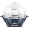 Elite Gourmet Easy Electric 7 Egg Capacity Cooker, Poacher, Omelet Maker, Scrambled, Soft, Medium, Hard Boiled with Auto Shut-Off and Buzzer, BPA Free(Grey Blue)