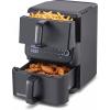 Elite Gourmet Glass Air Fryer, 2.4 Qt Compact Size for 1–2 People, PFAS-Free Ceramic & Glass Basket, Visible Cooking, Adjustable Temp 175–400°F, 1150W, Black(10.5 Quart)