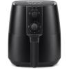 Elite Gourmet Glass Air Fryer, 2.4 Qt Compact Size for 1–2 People, PFAS-Free Ceramic & Glass Basket, Visible Cooking, Adjustable Temp 175–400°F, 1150W, Black(4 Quart)