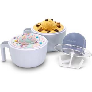 Americana by Elite Pint Perfect™ EIM1205DB Ice Cream Maker, 2 x 1 Pint Capacity Dual Freezing Mugs, Frozen Yogurt, Sorbet, Gelato, Recipes, Periwinkle(1 Pint)