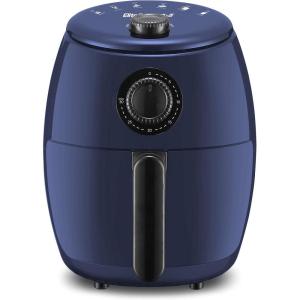 Elite Gourmet EAF2411G Digital Indoor Grill/Air Fryer Oven, 11L Capacity, Grill Rack, 8 Presets, Bake, Roast, Broil, Dehydrate, 1700-Watts, 25 Delicious Recipes, Stainless-Steel/Black(Blue Gray)