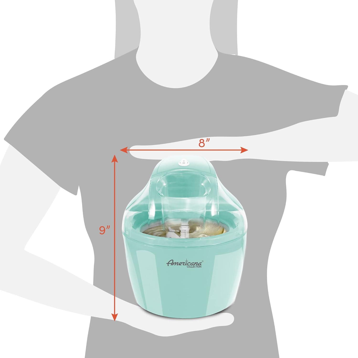 imageAmericana Collection Elite EIM1432M 15 Quart Automatic Easy Homemade Electric Ice Cream Maker Frozen Yogurt Sorbet Gelato Treat with Recipes Mint15 Quart