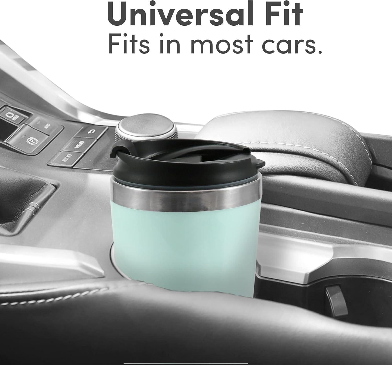 imageElite Gourmet EHC117M Personal SingleServe Compact Coffee Maker Brewer Includes 14Oz Thermal Travel Mug with Stainless Steel Interior Compatible with Coffee Grounds Reusable Filter MintMint