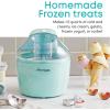 Americana Collection Elite EIM-1432M 1.5 Quart Automatic Easy Homemade Electric Ice Cream Maker, Frozen Yogurt, Sorbet, Gelato Treat, with Recipes, Mint(1.5 Quart)