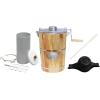 Americana EIM-1400R 1.5 Qt Freezer Bowl Automatic Easy Homemade Electric Ice Cream Maker, Ingredient Chute, On/Off Switch, No Salt Needed, Creamy Ice Cream, Gelato, Frozen Yogurt, Sorbet, Recipe Book(Pine)