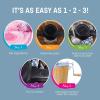 Americana EIM-1400R 1.5 Qt Freezer Bowl Automatic Easy Homemade Electric Ice Cream Maker, Ingredient Chute, On/Off Switch, No Salt Needed, Creamy Ice Cream, Gelato, Frozen Yogurt, Sorbet, Recipe Book(Pine)