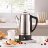 Elite Gourmet 6-Cup Electric Coffee Percolator – Stainless Steel, Fast Brewing, Keep Warm with Auto Shut-Off, Clear Brew Progress Knob, Cordless Serving Base, Reusable Filter, 1000W(12-Cup (Pack of 4))
