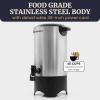 Elite Gourmet CCM040 Stainless Steel 40 Cup Coffee Urn Removable Filter For Easy Cleanup, Two Way Dispenser with Cool-Touch Handles Electric Coffee Maker Urn, Stainless Steel(40 Cup)