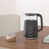 Elite Gourmet Dual Voltage 120-230V, Travel Double Wall Insulated Cool-Touch, 0.6L Electric Kettle Stainless Steel Interior, Hinged-Locking Lid, Auto Shut-Off, Boil Dry Protection, Black(1.9 Quarts)