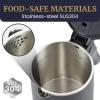 Elite Gourmet Dual Voltage 120-230V, Travel Double Wall Insulated Cool-Touch, 0.6L Electric Kettle Stainless Steel Interior, Hinged-Locking Lid, Auto Shut-Off, Boil Dry Protection, Black(0.6 Quarts)
