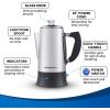 Elite Gourmet EC922 Electric Coffee Percolator, BPA Free, Keep Warm, Glass Clear Brew Progress Knob, Cool-Touch Handle, Cordless Serve, 12-Cup, Stainless Steel(Stainless Steel)