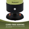 Elite Gourmet EC922 Electric Coffee Percolator, BPA Free, Keep Warm, Glass Clear Brew Progress Knob, Cool-Touch Handle, Cordless Serve, 12-Cup, Stainless Steel(Retro Green)