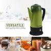 Elite Gourmet EC922 Electric Coffee Percolator, BPA Free, Keep Warm, Glass Clear Brew Progress Knob, Cool-Touch Handle, Cordless Serve, 12-Cup, Stainless Steel(Retro Green)