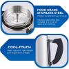 Elite Gourmet EC922 Electric Coffee Percolator, BPA Free, Keep Warm, Glass Clear Brew Progress Knob, Cool-Touch Handle, Cordless Serve, 12-Cup, Stainless Steel(Stainless Steel)