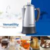 Elite Gourmet EC922 Electric Coffee Percolator, BPA Free, Keep Warm, Glass Clear Brew Progress Knob, Cool-Touch Handle, Cordless Serve, 12-Cup, Stainless Steel(Stainless Steel)