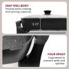 Elite Gourmet EG6203 Extra Deep 16″x13″x3.2″ (10.5Qt.) Scratch Resistant, Easy Pour Spout, Dishwasher Safe, Non-stick Electric Skillet with Vented Glass Lid, Adjustable Temperature, Black(10.5Qt)