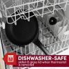 Elite Gourmet EG6207 Scratch Resistant 10.5-inch (2Qt) Fry Pan, Easy-Pour Spout Dishwasher Safe, Non-stick Electric Skillet with Glass Vented Lid, Adjustable Temperature, Black(10.5″)