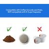 Elite Gourmet EHC111A Personal Single-Serve Compact Coffee Maker Brewer Includes 14Oz. Stainless Steel Interior Thermal Travel Mug, Compatible with Coffee Grounds, Reusable Filter, Black(Black)