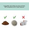 Elite Gourmet EHC111A Personal Single-Serve Compact Coffee Maker Brewer Includes 14Oz. Stainless Steel Interior Thermal Travel Mug, Compatible with Coffee Grounds, Reusable Filter, Black(Mint)