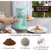 Elite Gourmet EHC113 Personal Single-Serve Compact Coffee Maker Brewer Includes 14Oz. Stainless Steel Interior Thermal Travel Mug, Compatible with Coffee Grounds, Reusable Filter, Black(Mint)