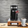 Elite Gourmet EHC113 Personal Single-Serve Compact Coffee Maker Brewer Includes 14Oz. Stainless Steel Interior Thermal Travel Mug, Compatible with Coffee Grounds, Reusable Filter, Black(Black)