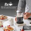 Elite Gourmet EHC113 Personal Single-Serve Compact Coffee Maker Brewer Includes 14Oz. Stainless Steel Interior Thermal Travel Mug, Compatible with Coffee Grounds, Reusable Filter, Black(Glass)