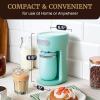 Elite Gourmet EHC113 Personal Single-Serve Compact Coffee Maker Brewer Includes 14Oz. Stainless Steel Interior Thermal Travel Mug, Compatible with Coffee Grounds, Reusable Filter, Black(Mint)