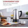 Elite Gourmet EHC116 Dual Drip Double Coffee Maker Brewer Includes Two 14 Oz Stainless Steel Interior Thermal Travel Mugs, Compatible with Coffee Grounds, Reusable Filter, Black(96-ounce/12 Cup)
