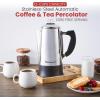 Elite Gourmet EHC116 Dual Drip Double Coffee Maker Brewer Includes Two 14 Oz Stainless Steel Interior Thermal Travel Mugs, Compatible with Coffee Grounds, Reusable Filter, Black(96-ounce/12 Cup)