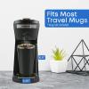 Elite Gourmet EHC116 Dual Drip Double Coffee Maker Brewer Includes Two 14 Oz Stainless Steel Interior Thermal Travel Mugs, Compatible with Coffee Grounds, Reusable Filter, Black(16 ounce)