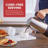 Elite Gourmet EHC116 Dual Drip Double Coffee Maker Brewer Includes Two 14 Oz Stainless Steel Interior Thermal Travel Mugs, Compatible with Coffee Grounds, Reusable Filter, Black(96-ounce/12 Cup)