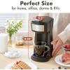 Elite Gourmet EHC117M Personal Single-Serve Compact Coffee Maker Brewer Includes 14Oz. Thermal Travel Mug with Stainless Steel Interior, Compatible with Coffee Grounds, Reusable Filter, Mint(Black)