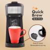 Elite Gourmet EHC117M Personal Single-Serve Compact Coffee Maker Brewer Includes 14Oz. Thermal Travel Mug with Stainless Steel Interior, Compatible with Coffee Grounds, Reusable Filter, Mint(Black)