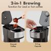 Elite Gourmet EHC117M Personal Single-Serve Compact Coffee Maker Brewer Includes 14Oz. Thermal Travel Mug with Stainless Steel Interior, Compatible with Coffee Grounds, Reusable Filter, Mint(Black)