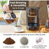 Elite Gourmet EHC-5055 Automatic 5-Cup Brew & Drip Coffee Maker with Pause N Serve Reusable Filter, On/Off Switch, Water Level Indicator(Black)