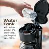 Elite Gourmet EHC-5055# Automatic Brew & Drip Coffee Maker with Pause N Serve Reusable Filter, On/Off Switch, Water Level Indicator, Black(5 Cups)