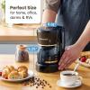 Elite Gourmet EHC-5055# Automatic Brew & Drip Coffee Maker with Pause N Serve Reusable Filter, On/Off Switch, Water Level Indicator, Black(5 Cups)