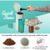 Elite Gourmet EHC9420 Automatic 5-Cup Brew & Drip Coffee Maker with Pause N Serve Reusable Filter, On/Off Switch, Water Level Indicator(Mint)