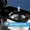 Elite Gourmet EHC9420 Automatic 5-Cup Brew & Drip Coffee Maker with Pause N Serve Reusable Filter, On/Off Switch, Water Level Indicator(Stainless Steel)