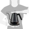 Elite Gourmet EKT1001 Electric 1.0L BPA-Free 1100W Glass Kettle Cordless 360° Base, Stylish Blue LED Interior, Handy Auto Shut-Off Function – Quickly Boil Water For Tea & More, Black(Copper)