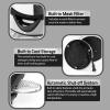 Elite Gourmet EKT1001 Electric 1.0L BPA-Free 1100W Glass Kettle Cordless 360° Base, Stylish Blue LED Interior, Handy Auto Shut-Off Function – Quickly Boil Water For Tea & More, Black(Stainless Steel)