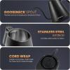 Elite Gourmet EKT1001 Electric 1.0L BPA-Free 1100W Glass Kettle Cordless 360° Base, Stylish Blue LED Interior, Handy Auto Shut-Off Function – Quickly Boil Water For Tea & More, Black(Copper)