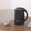 Elite Gourmet EKT1821 1.8L Double Wall Insulated, Cool-Touch 1500W Kettle w/Stainless Steel Interior & Lid, 360° Swivel Base for Cord Free Serving, Power On Lever, Auto Shut-Off, Boil Dry, Black(1.9 Quarts)